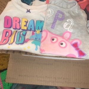 2 sweet long sleeved tshirts and Peppa pig beautiful cartoon shirt & Carters
